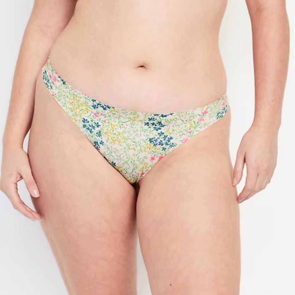Old Navy New Womens Low-Rise No-Show Thong floral Size xxl New y2k ladies pa…